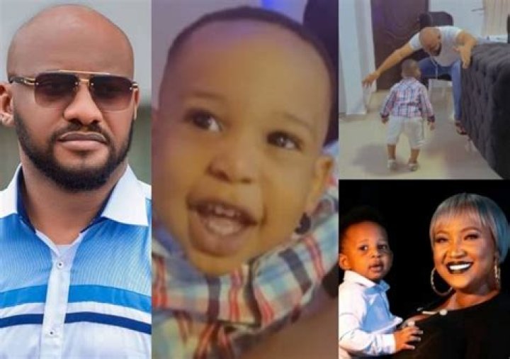 
“He’s Growing So Fast…” – Yul Edochie Gushes Over Son With Judy Austin 