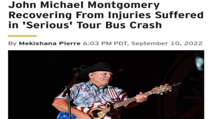 
John Michael Montgomery Recovering From Injuries Suffered in ‘Serious’ Tour Bus Crash 